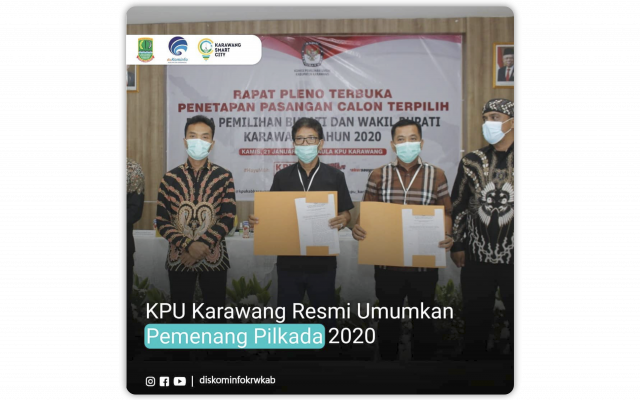 KPU Karawang Resmi Umumkan Pemenang Pilkada 2020 | Situs Resmi ...